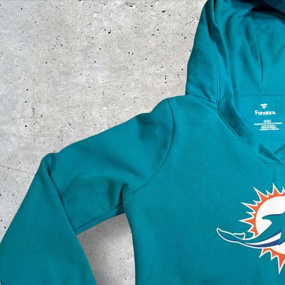 Miami Dolphins Gesicki #88 Hoodie Small Women’s Fanatics Teal NFL Pullover - Picture 4 of 11